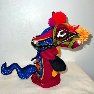 Donkey Horse Hand Puppet Wool Boho COLORFUL Festive Spain Mexico Exotic 1966/69